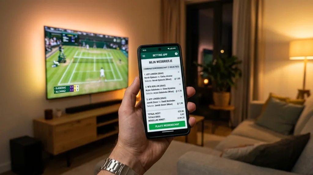 Uitleg over combinatieweddenschappen bij tennis met meerdere selecties