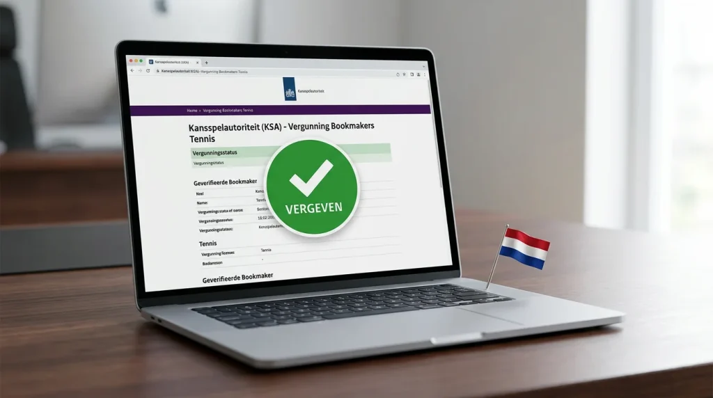 KSA vergunning voor legale tennis bookmakers in Nederland met overzicht van regulering