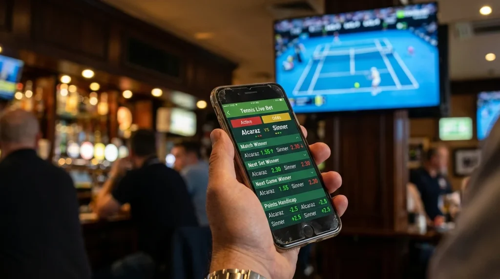 Micro markets bij tennis weddenschappen met punt-voor-punt wedden en Sportradar technologie