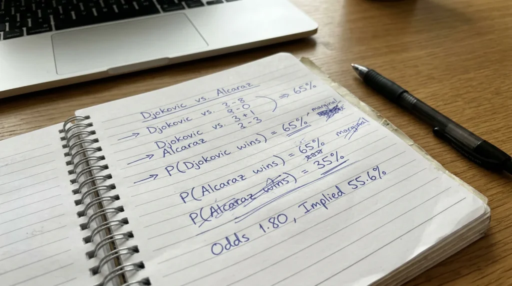 Uitleg over value betting bij tennis met expected value berekening